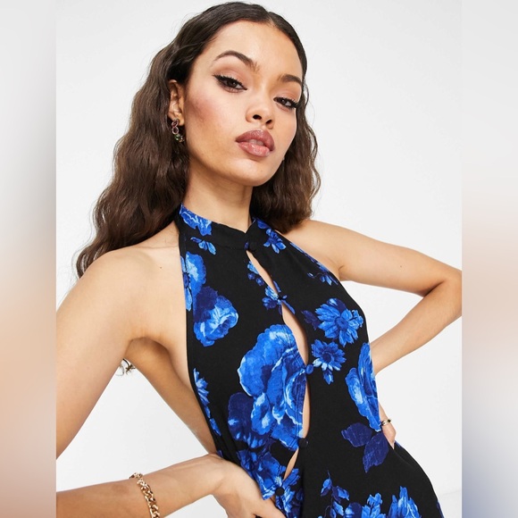 ASOS DESIGN Petite button through mandarin collar mini dress - Picture 4 of 11